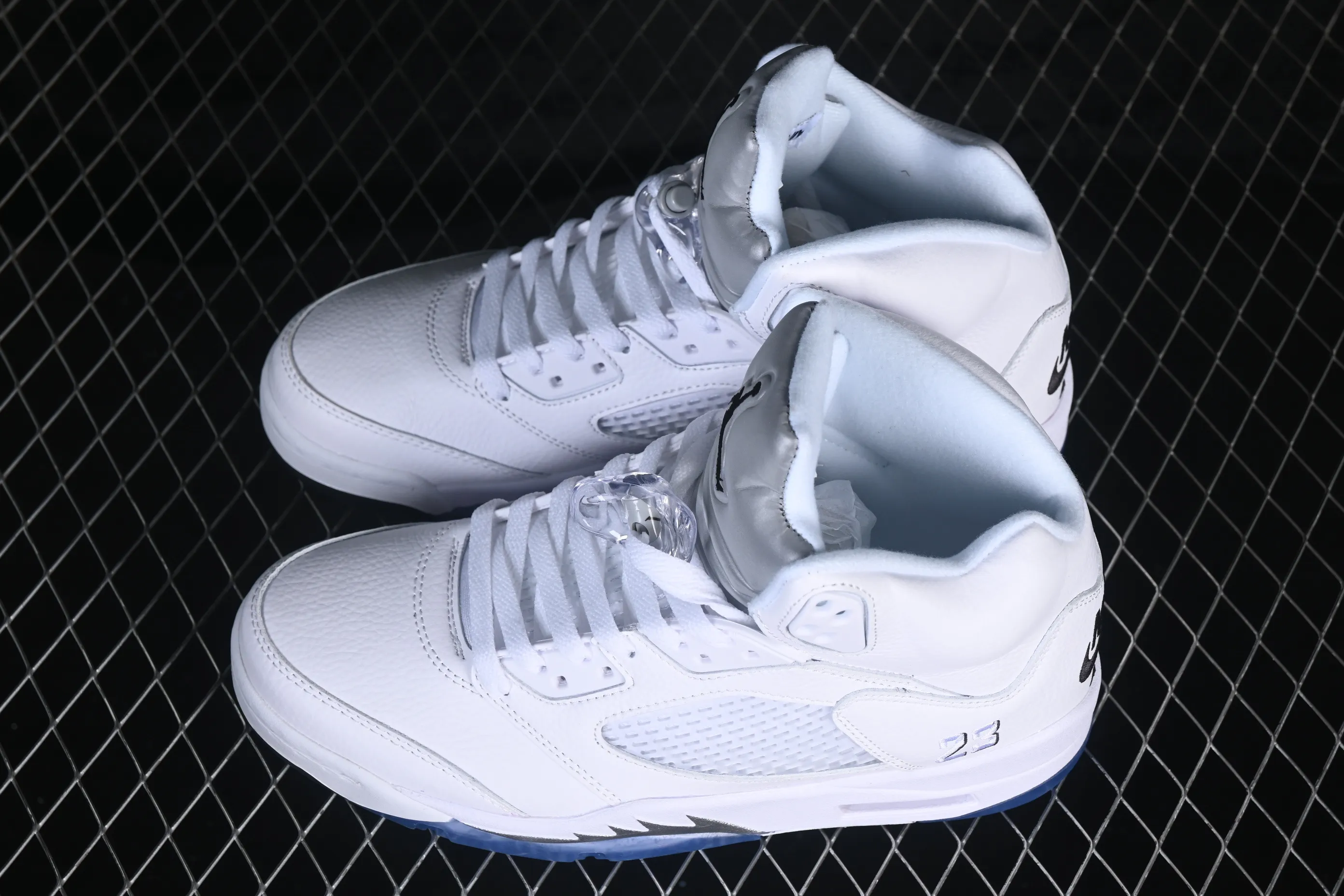 All categories Air Jordan Jordan series basketball shoes Air Jordan 5 Air Jordan 5 Retro "White Metallic" AJ5 Joe 5 Silver HQ7978-103